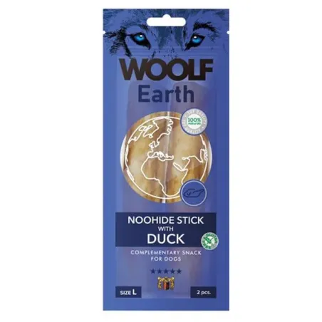 Pamlsok Woolf Dog Earth NOOHIDE L Sticks with Duck 85 g