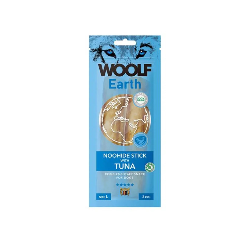 Pamlsok Woolf Dog Earth NOOHIDE L Sticks withTuna 85 g