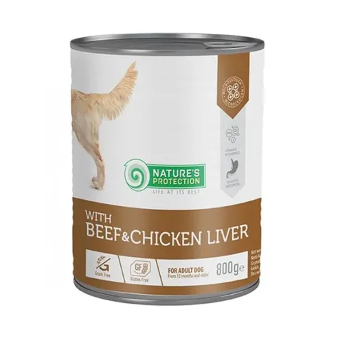 Natures P KONZERVA dog adult Beaf & Chicken liver 800 g