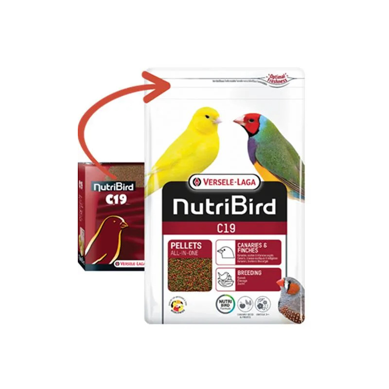 VL Orlux NutriBird C19- extrudy pre chov, preperovanie a zvýšené nároky kanárov a exotov 3 kg