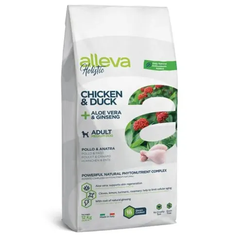 Alleva HOLISTIC dog adult medium chicken & duck 12 kg