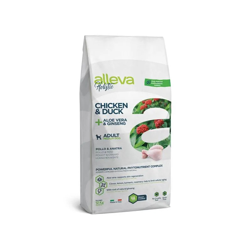 Alleva HOLISTIC dog adult medium chicken & duck 12 kg