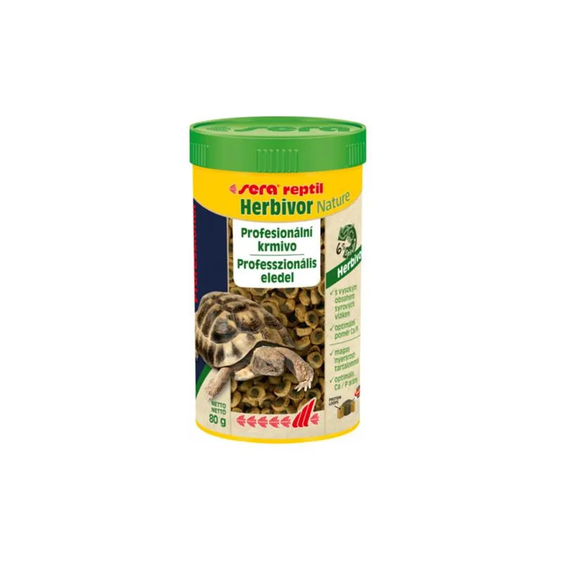 Sera Reptil Professional Herbivor Nature krmivo pre rastlinožravé reptílie, suchozemské korytnačky a leguány 250 ml