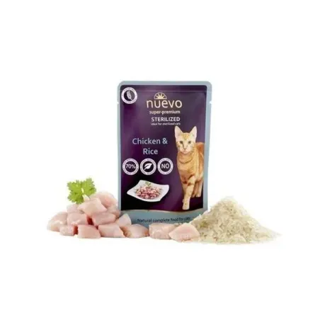 NUEVO cat Sterilized Chicken with Rice bal. 16 x 85 g kapsičky