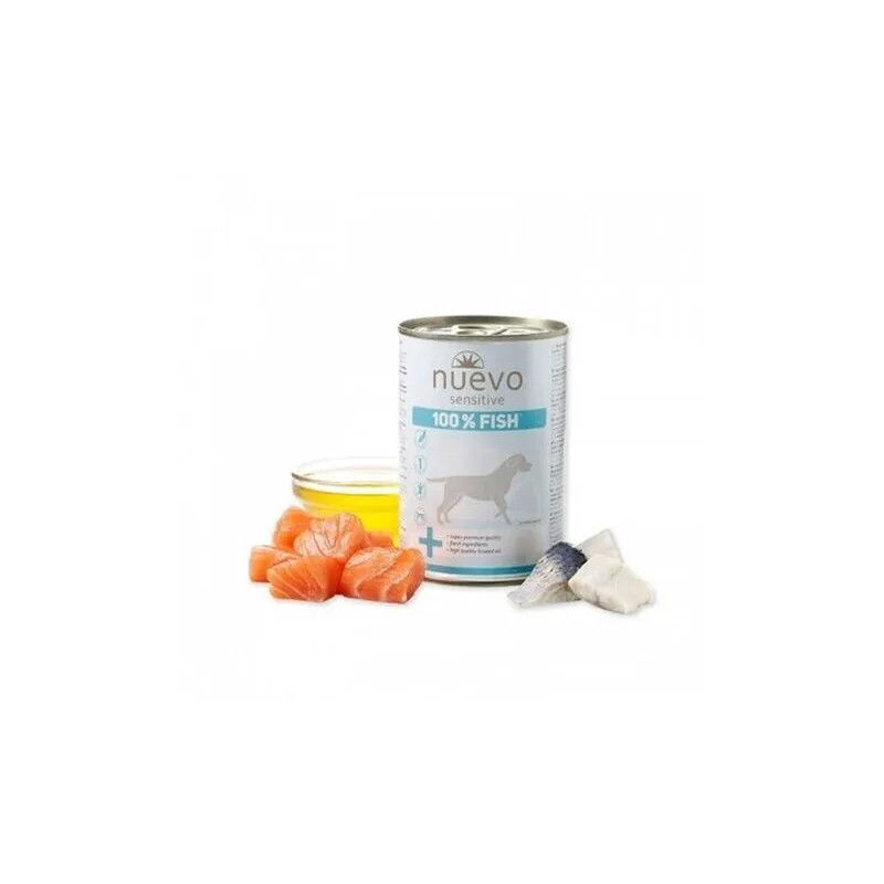 NUEVO dog Sensitive 100% Fish bal. 6 x 375 g konzerva