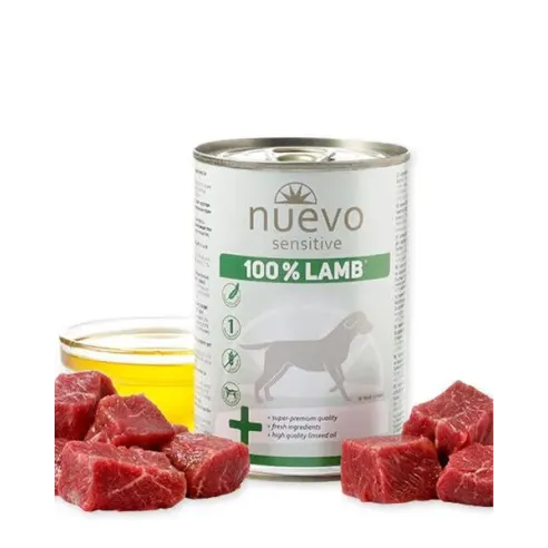 NUEVO dog Sensitive 100% Lamb bal. 6 x 400 g konzerva