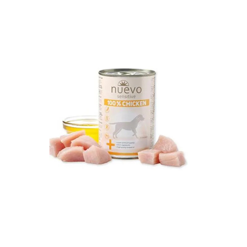 NUEVO dog Sensitive 100% Chicken bal. 6 x 400 g konzerva