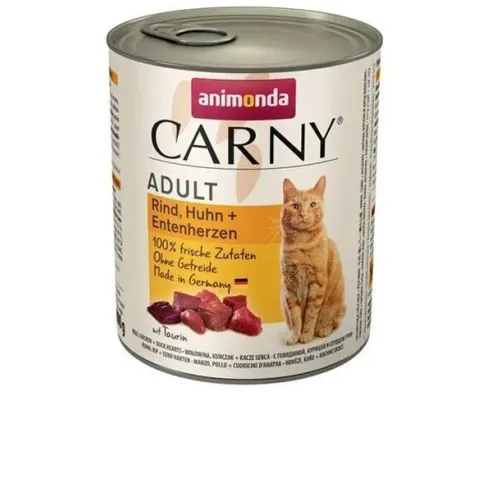 Animonda CARNY® cat Adult hovädzie,kura a kačacie srdiečka bel. 6 x 800 g konzerva