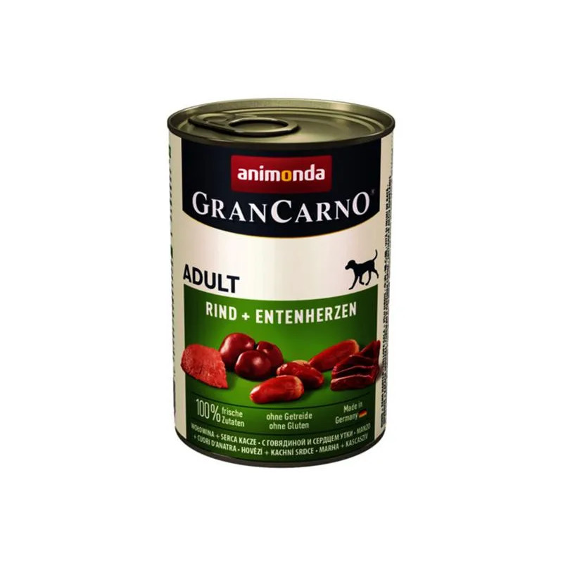 Animonda GRANCARNO® dog adult hovädzie a kačacie srdiečka bal. 6 x 400g konzerva