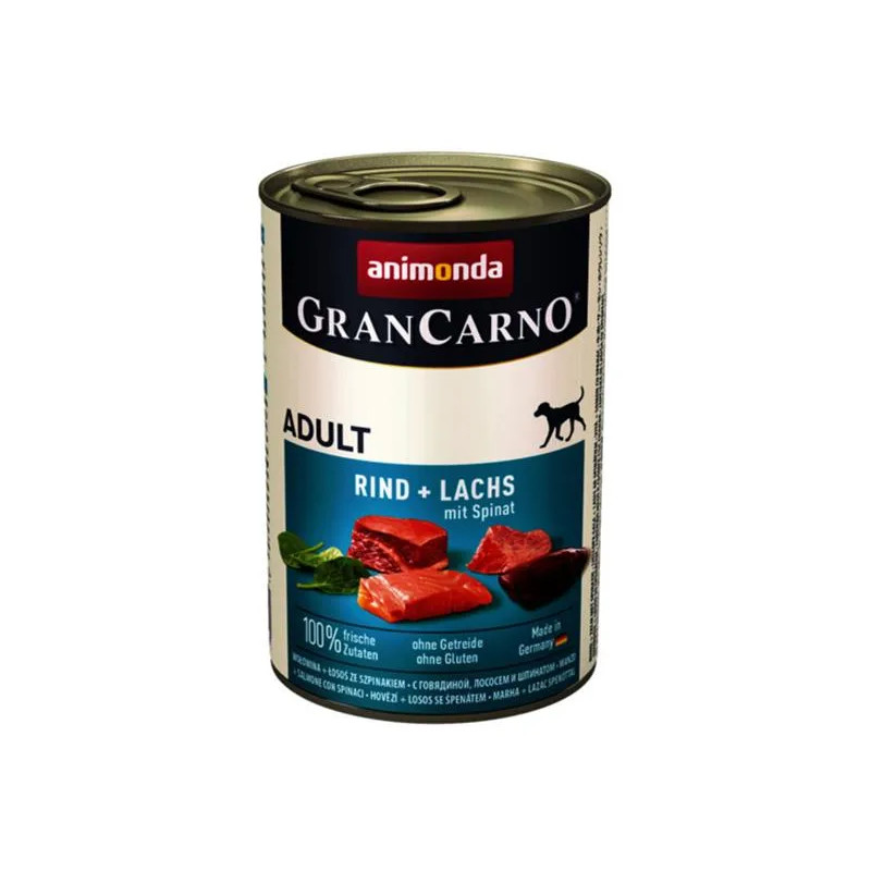 Animonda GRANCARNO® dog adult hovädzie,losos,špenát bal. 6 x 400g konzerva