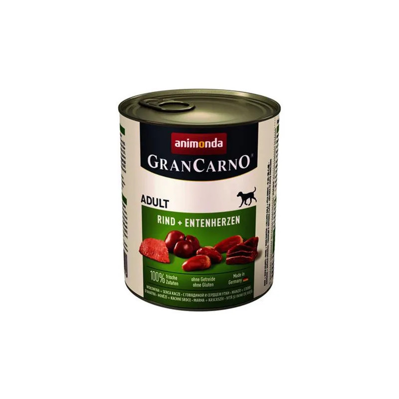 Animonda GRANCARNO® dog adult hovädzie a kačacie srdiečka bal. 6 x 800g konzerva