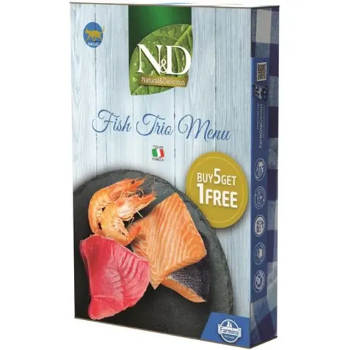 Farmina N&D cat NATURAL Fish Trio Menu 6 x 70 g