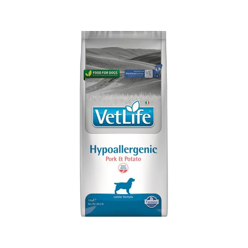Farmina Vet Life dog hypoallergenic, pork & potato 12 kg
