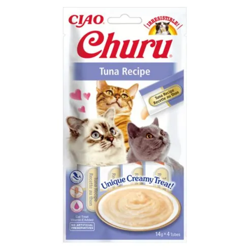 Pamlsok Inaba Churu Pyré cat Tuniak 12 x 4 tuby 672 g