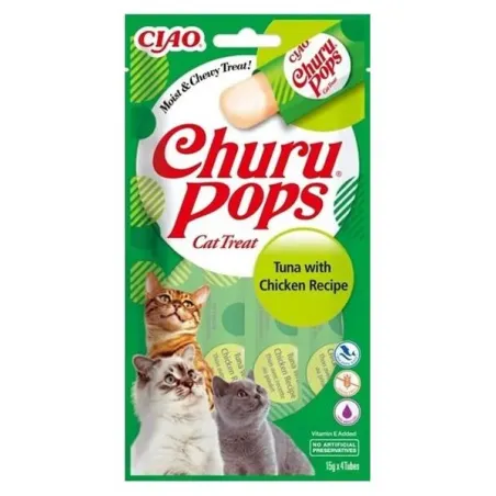 Pamlsok Inaba Churu Pops cat Tuniak s kuraťom 12 x 4 tuby 720 g