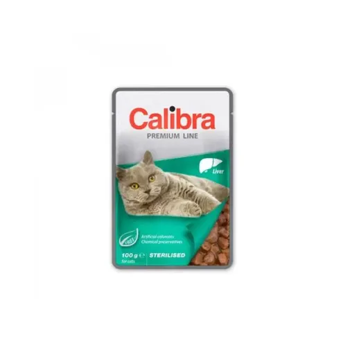 Calibra KAPSIČKA Premium cat Sterilised Pečeň v omáčke 24 x 100 g