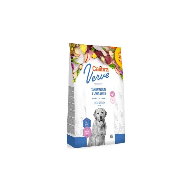 Calibra Dog Verve GF Senior Medium & Large Chicken & Duck 12 kg