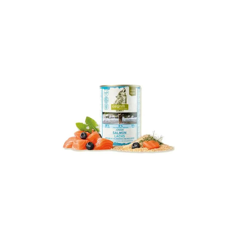 ISEGRIM dog Junior Salmon with Millet, Blueberries & Wild Herbs bal. 6 x 800 g konzerva