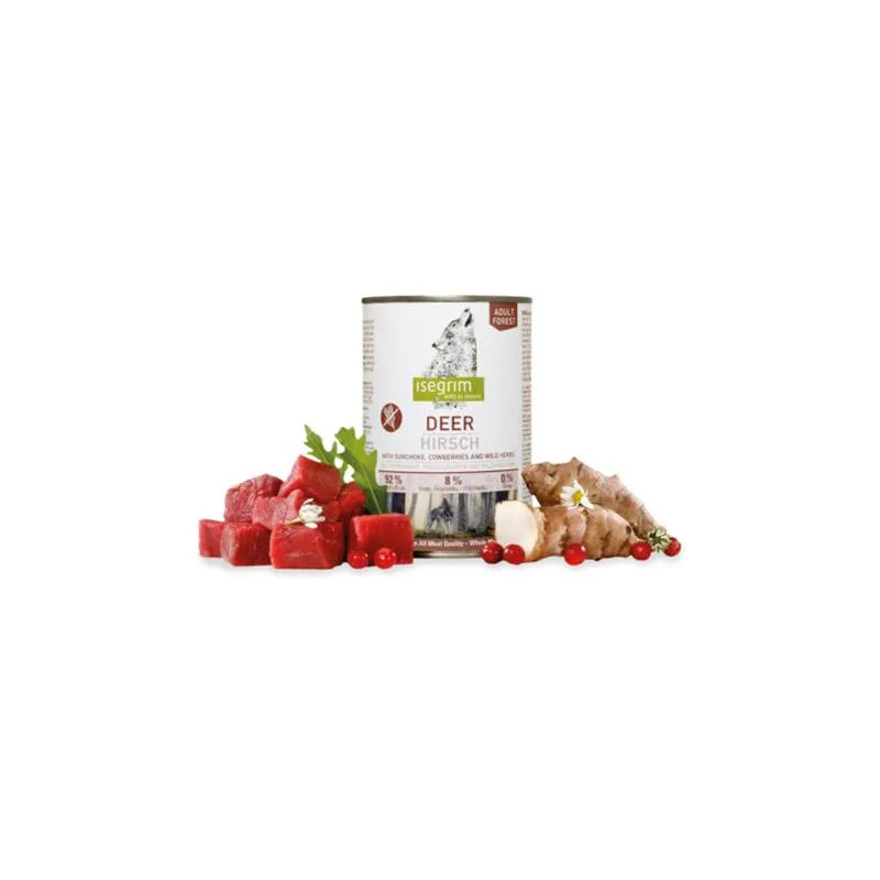 ISEGRIM dog Adult Deer with Sunchoke, Cowberries & Wild Herbs bal. 6 x 800 g konzerva