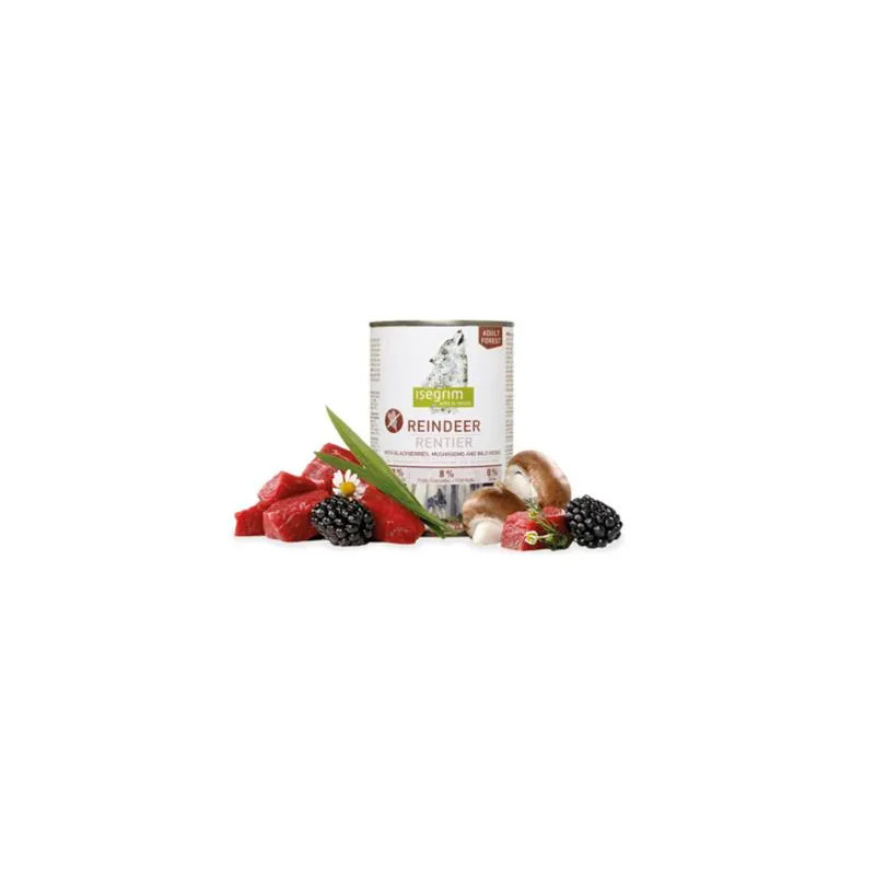ISEGRIM dog Adult Mono Reindeer pure with Blackberries, Champignons & Herbs bal. 6 x 800 g konzerva
