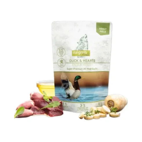 ISEGRIM dog Adult Isegrim Roots, Duck & Hearts bal. 7 x 410 g kapsičky