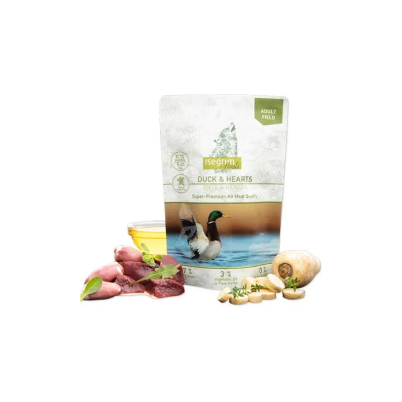 ISEGRIM dog Adult Isegrim Roots, Duck & Hearts bal. 7 x 410 g kapsičky