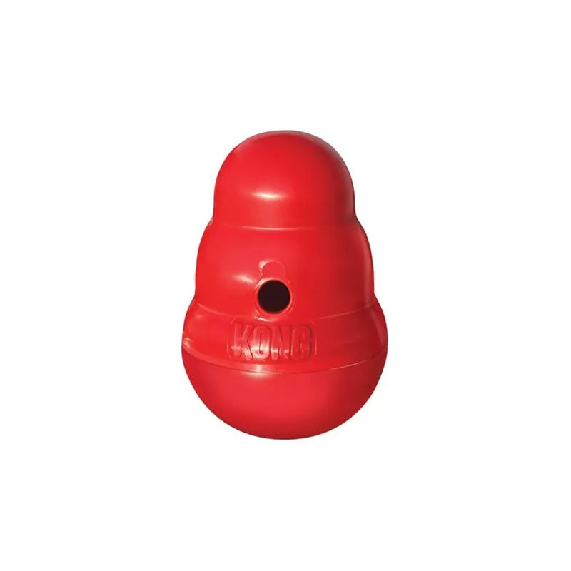 Hračka Kong Dog Wobbler, plniaca, červená, plast, L