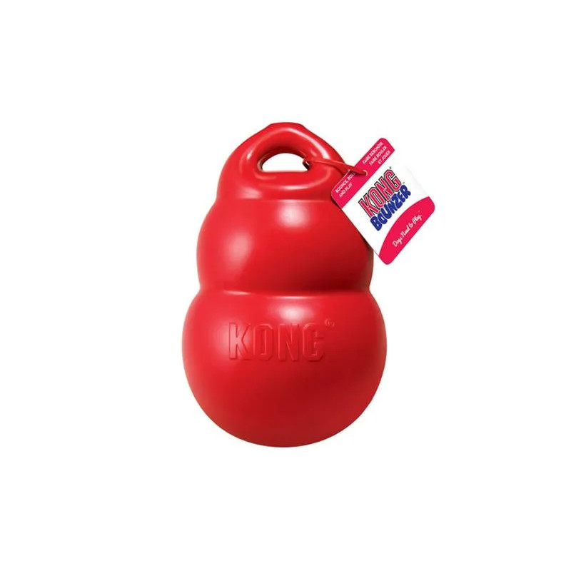 Hračka Kong Dog Bounzer Granát s úchytom, aportovací, červený, guma, L