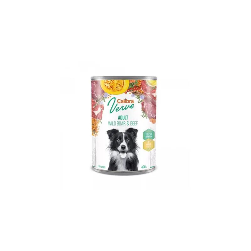 Calibra KONZERVA dog Adult Verve Wild Boar & Beef 6 x 400g Calibra KONZERVA dog Adult Verve Wild Boar & Beef 6 x 400g