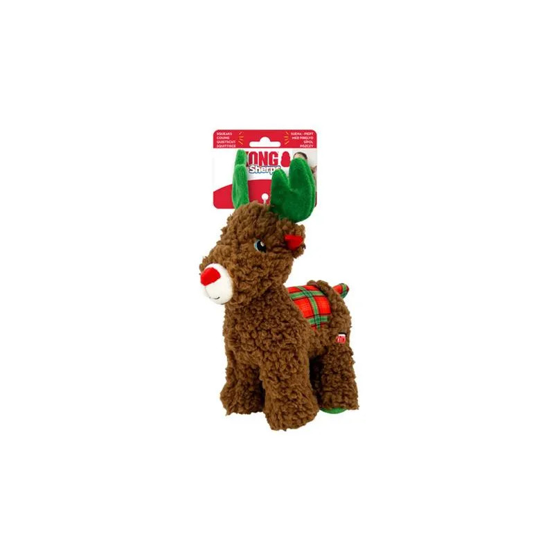 Hračka Kong Dog Holiday Sherps™ Reindeer s pískatkom, polyester, M Hračka Kong Dog Holiday Sherps™ Reindeer s pískatkom, polyester, M