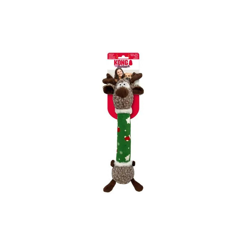 Hračka Kong Dog Holiday Shaker Luvs Reindeer s pískatkom, polyester, M Hračka Kong Dog Holiday Shaker Luvs Reindeer s pískatkom, polyester, M