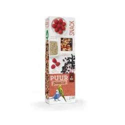 PUUR pauze Sticks canary budgie raspberry & elderberry - lahodné tyčinky s ovocím 60 g