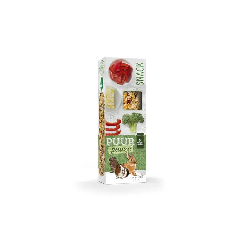 PUUR pauze Sticks bell pepper & broccoli - lahodné tyčinky pre králiky a hlodavce 110 g