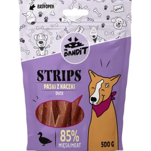 Pamlsok Mr. Bandit duck strips 500g