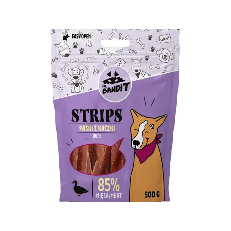Pamlsok Mr. Bandit duck strips 500g