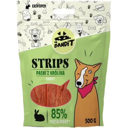 Pamlsok Mr. Bandit rabbit strips 500g