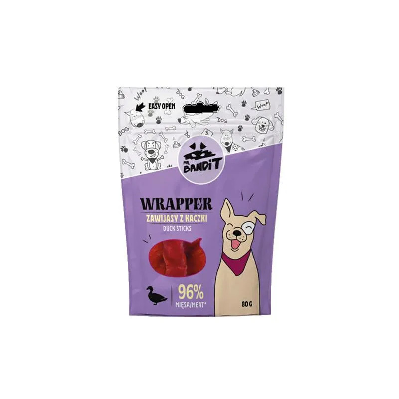 Pamlsok Mr. Bandit wrapper duck sticks 80g