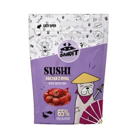 Pamlsok Mr. Bandit sushi duck & fish 80g