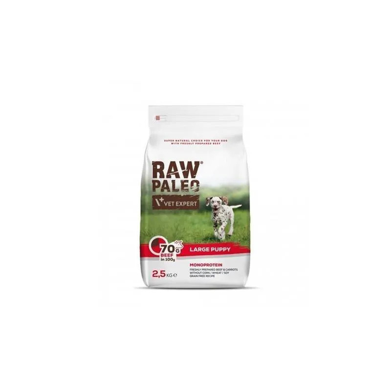VetExpert Raw Paleo puppy large beef 2,5 kg