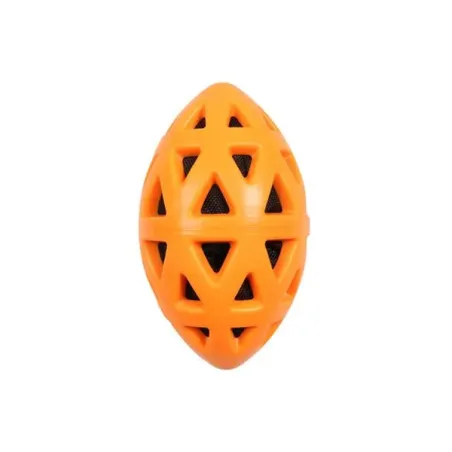 Hračka EBI+ Crack me up - rugby lopta oranžová L - 19x10,5x10,5cm