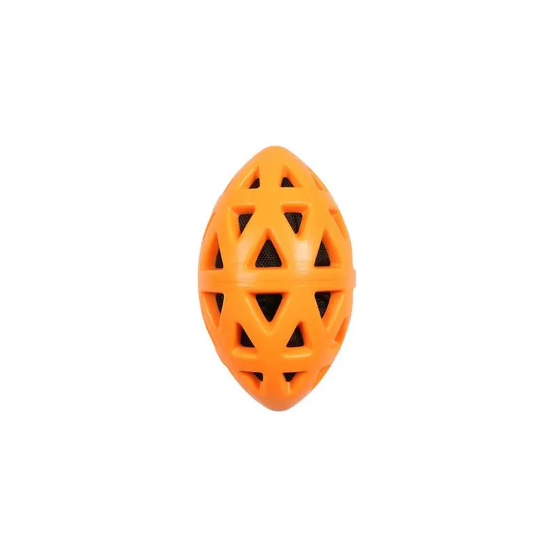 Hračka EBI+ Crack me up - rugby lopta oranžová L - 19x10,5x10,5cm