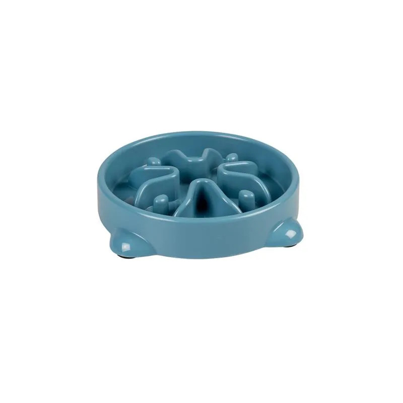 Miska DUVO+ na pomalé jedenie, modrá 300ml - S - 19x19x4cm