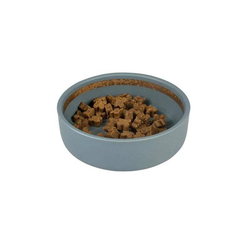 Miska DUVO+ glazovaná keramická, kamenná modrá 350ml - 12,7x12,7x4,5cm