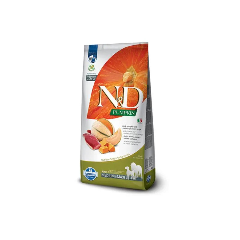 Farmina N&D dog PUMPKIN (GF) adult medium & maxi, duck & cantaluope 12 kg Farmina N&D dog PUMPKIN (GF) adult medium & maxi, duck & cantaluope 12 kg