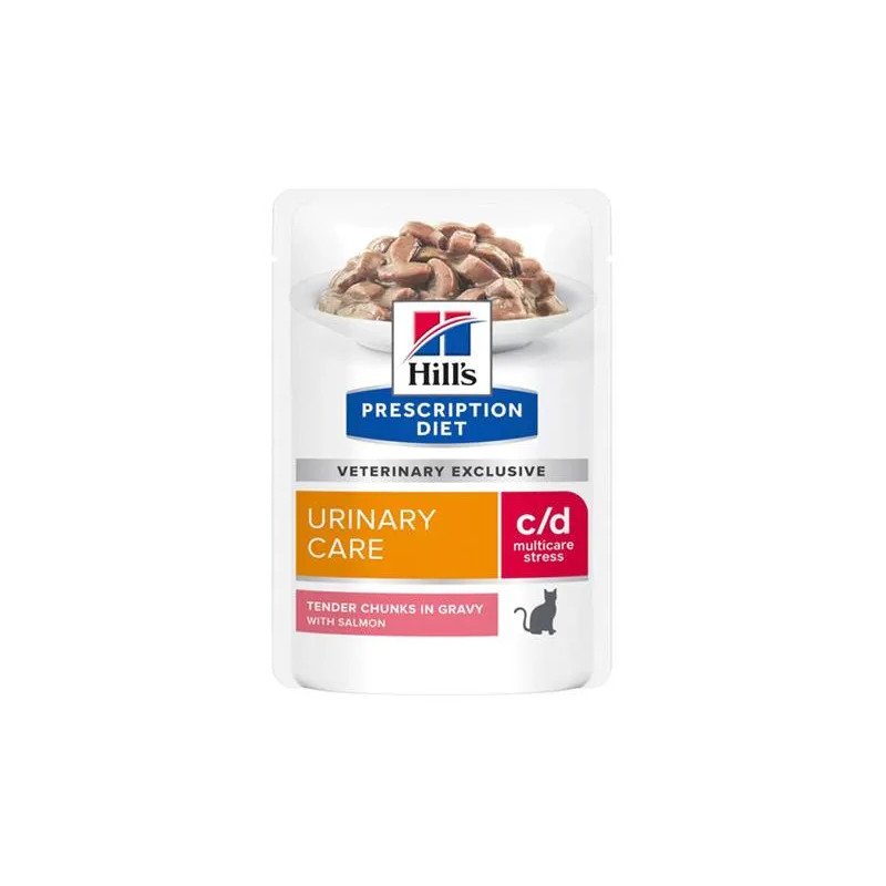HILLS Diet Feline c/d Urinary Stress Salmon NEW KAPSIČKA 12x85 g HILLS Diet Feline c/d Urinary Stress Salmon NEW KAPSIČKA 12x85 g