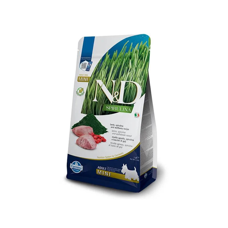 Farmina N&D dog SPIRULINA (GF) adult mini, lamb 2 kg Farmina N&D dog SPIRULINA (GF) adult mini, lamb 2 kg