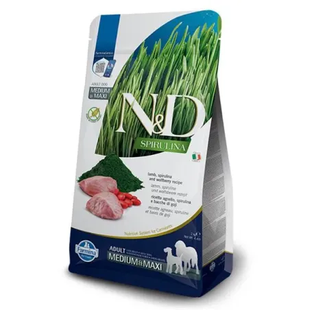 Farmina N&D dog SPIRULINA (GF) adult medium & maxi, lamb 7 kg