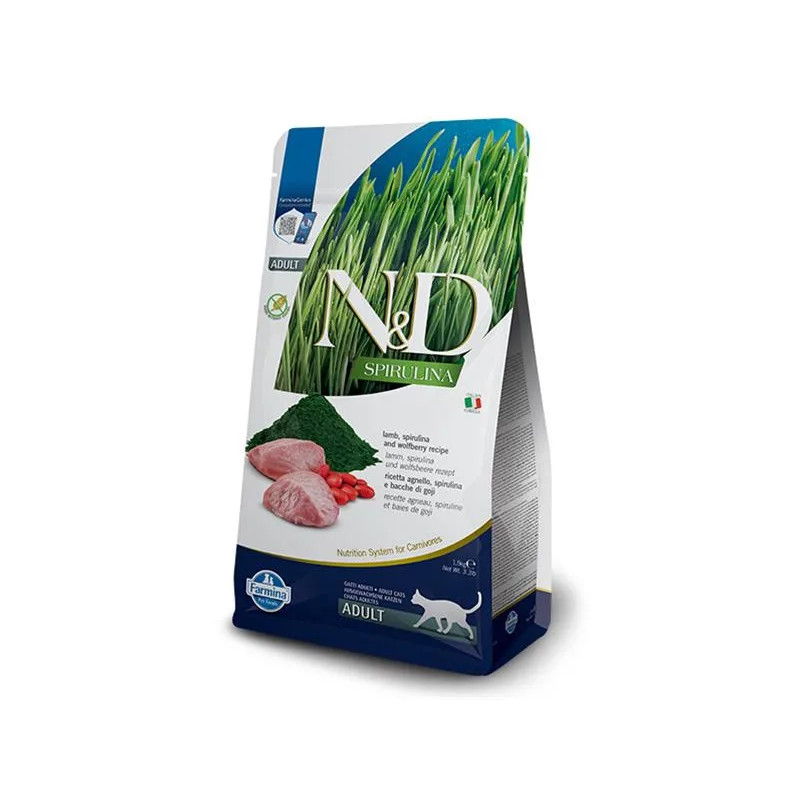 Farmina N&D cat SPIRULINA (GF) adult, lamb 1,5 kg