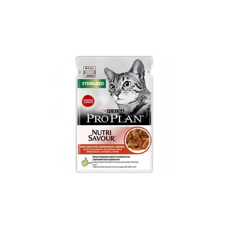 ProPlan MO Cat Adult sterilised hovädzie kapsička 26x85 g