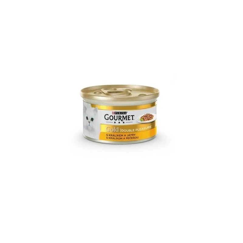 Nestlé GOURMET GOLD cat králik&pečeň konz.12x85 g